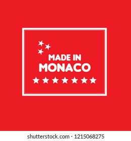 made in monaco emblem, label, badge. vintage stamp.package label. vector illustration