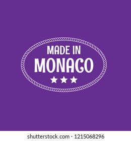 made in monaco emblem, label, badge. vintage stamp.package label. vector illustration