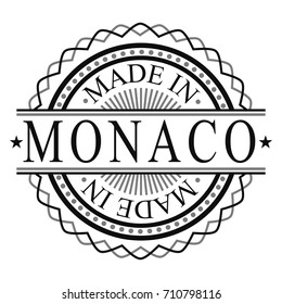 Made In Monaco Stamp Logo Icon Symbol Design