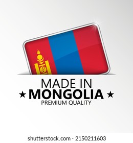 Made in Mongolia graphic and label. Element of impact for the use you want to make of it.