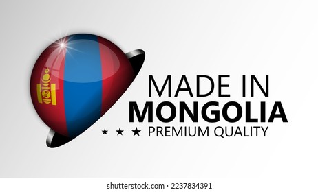 Made in Mongolia graphic and label. Element of impact for the use you want to make of it.