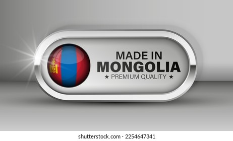 Made in Mongolia graphic and label. Element of impact for the use you want to make of it.