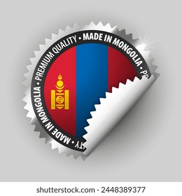 Made in Mongolia graphic and label. Element of impact for the use you want to make of it.