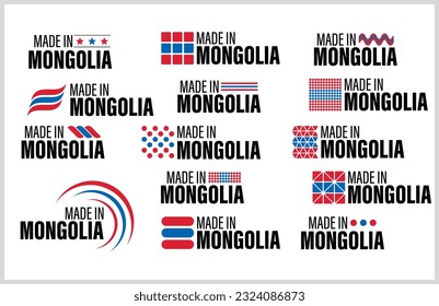 Made in Mongolia graphic and label set. Element of impact for the use you want to make of it.