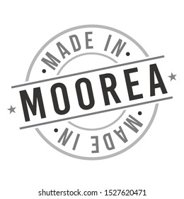 Made In Moorea Stamp. Polynesia Logo Icon Symbol Design. Badge Vector Retro Label.