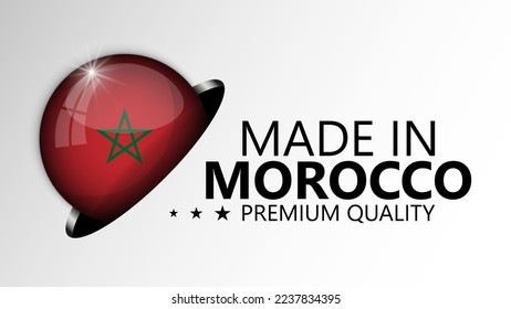 Made in Morocco graphic and label. Element of impact for the use you want to make of it.