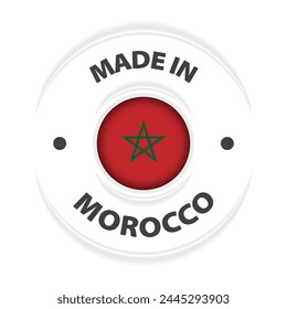 Made in Morocco graphic and label. Element of impact for the use you want to make of it.