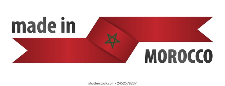 Made in Morocco graphic and label. Element of impact for the use you want to make of it.