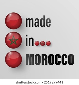 Made in Morocco graphic and label. Element of impact for the use you want to make of it.