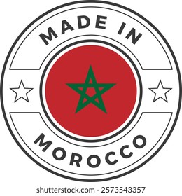 Made in Morocco Icon Vector Stamp Illustration