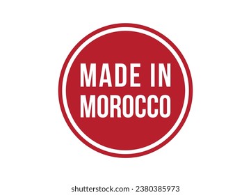 Made in Morocco red vector banner illustration isolated on white background