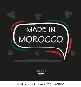 Made in Morocco, vector illustration.