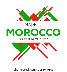 Made in Morocco, vector illustration.