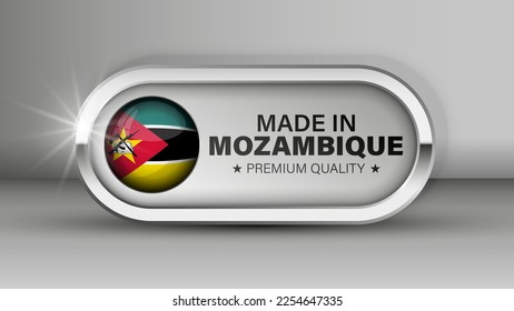Made in Mozambique graphic and label. Element of impact for the use you want to make of it.