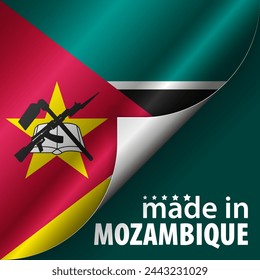 Made in Mozambique graphic and label. Element of impact for the use you want to make of it.