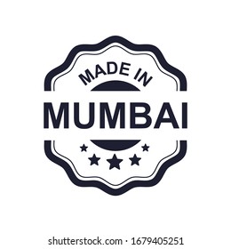 Made in Mumbai rubber stamp, label design