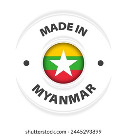 Made in Myanmar graphic and label. Element of impact for the use you want to make of it.