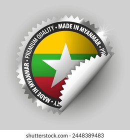 Made in Myanmar graphic and label. Element of impact for the use you want to make of it.