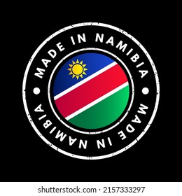 Made in Namibia text emblem stamp, concept background