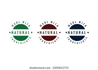 Made with natural ingredients badge. 