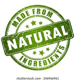 Made From Natural Ingredients Stamp