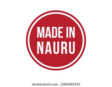 Made in Nauru red banner design vector illustration
