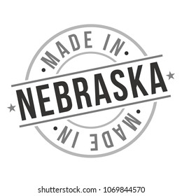 Made in Nebraska Quality Original Stamp Design Vector Art. Seal badge national product vector.