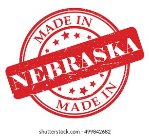 Made in Nebraska vector illustration on white background