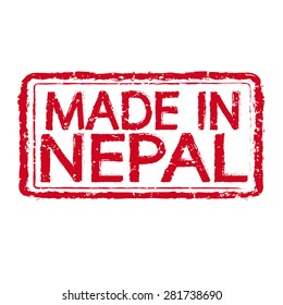 Made in NEPAL stamp text Illustration