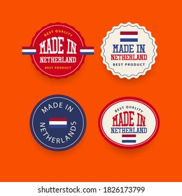 Made in Netherlands badge vector template.