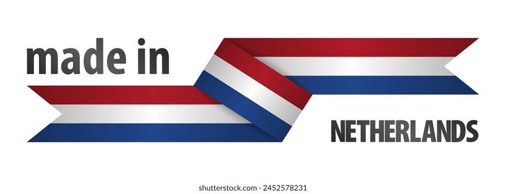 Hecho en Países Bajos gráfico y etiqueta. Elemento de impacto para el uso que quieres hacer de él.