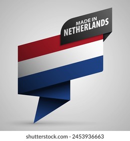 Made in Netherlands graphic and label. Element of impact for the use you want to make of it.
