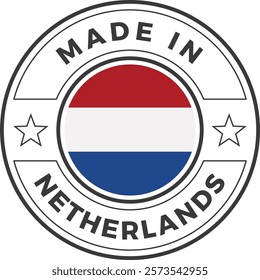 Made in Netherlands Icon Vector Stamp Illustration