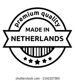 Made in Netherlands label