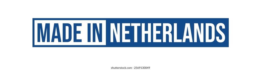 Made in Netherlands label. Netherlands product emblem. Vector illustration.