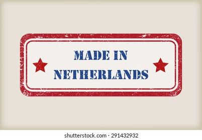 Made in Netherlands rubber stamp.Vector illustration.