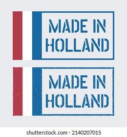 fabricado en los Países Bajos, emblema del producto Holland