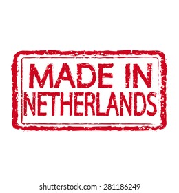 Made in NETHERLANDS stamp text Illustration
