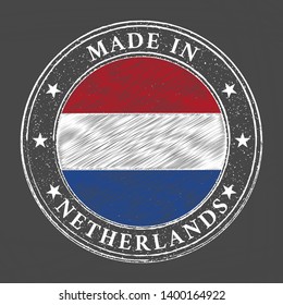 Made in Netherlands stamp vector illustration.