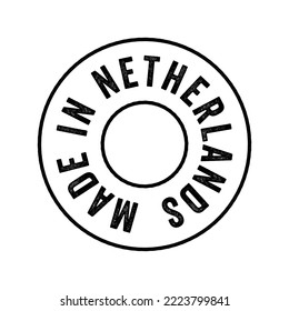 Made in Netherlands text emblem stamp, concept background