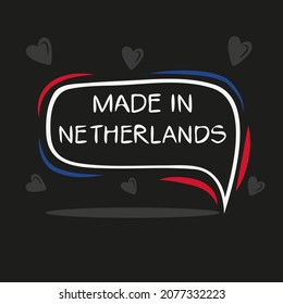 Made in Netherlands, vector illustration.