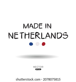Made in Netherlands, vector illustration.
