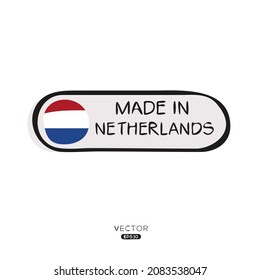 Made in Netherlands, vector illustration.