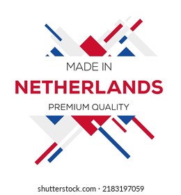 Hecho en Holanda, ilustración vectorial.
