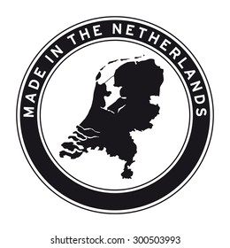 Made in the Netherlands vector logo sticker button