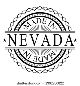 Made In Nevada Stamp Logo Icon Symbol Design Certificated Round