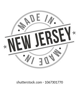 Made in New Jersey Quality Original Stamp Design Vector Art. Seal Badge national Product.