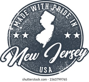 Made in New Jersey State Packaging Label