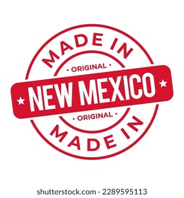 Hergestellt in New Mexico Stamp Logo Symbol Design. Siegel der nationalen Originalproduktmarke. Vektorgrafik