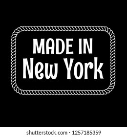 made in new york emblem, label, badge,seal. vintage stamp.package label. vector illustration